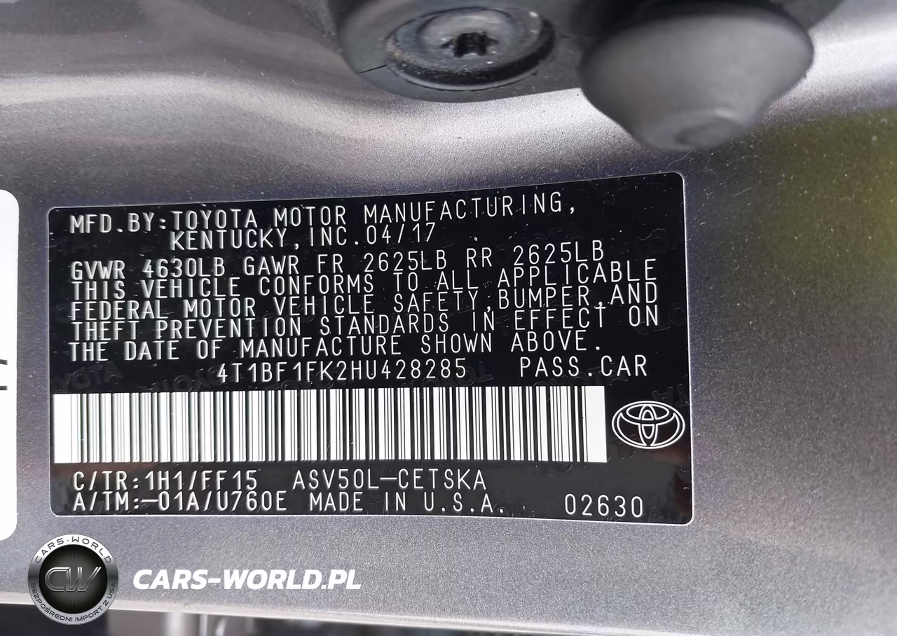 2017 Toyota Camry Se VIN:4T1BF1FK2HU428285 - 9