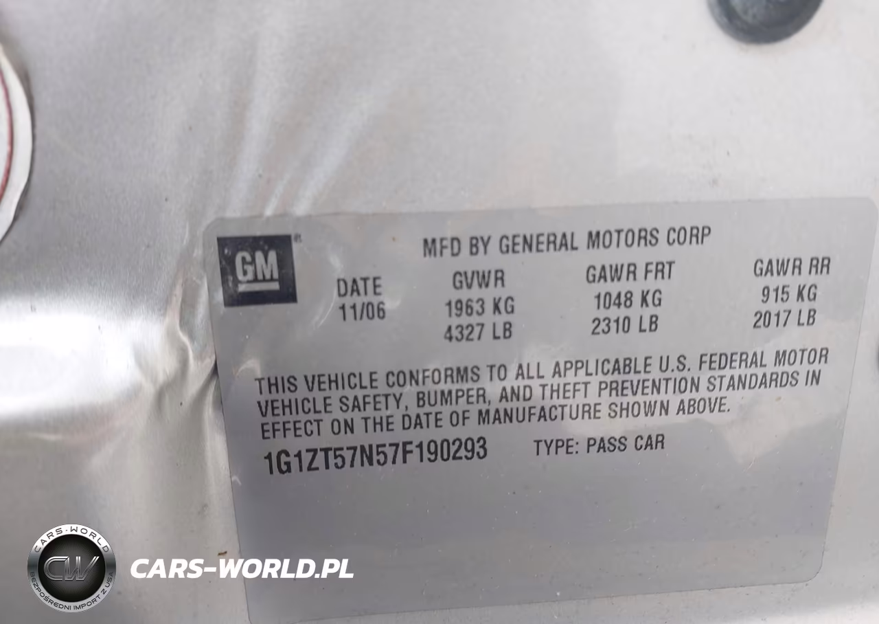 2007 Chevrolet Malibu Lt VIN:1G1ZT57N57F190293 - 9