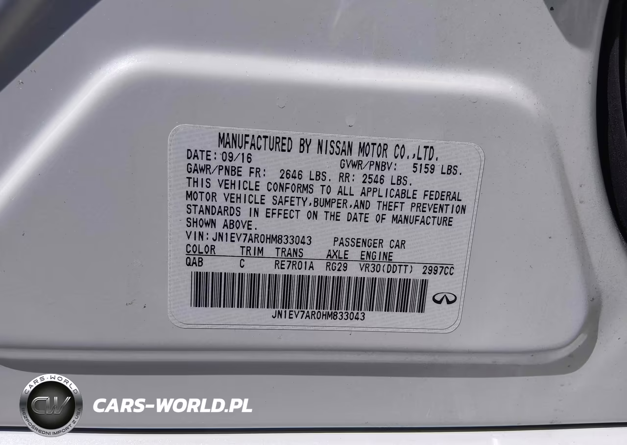 2017 Infiniti Q50 3.0T Premium VIN:JN1EV7AR0HM833043 - 9