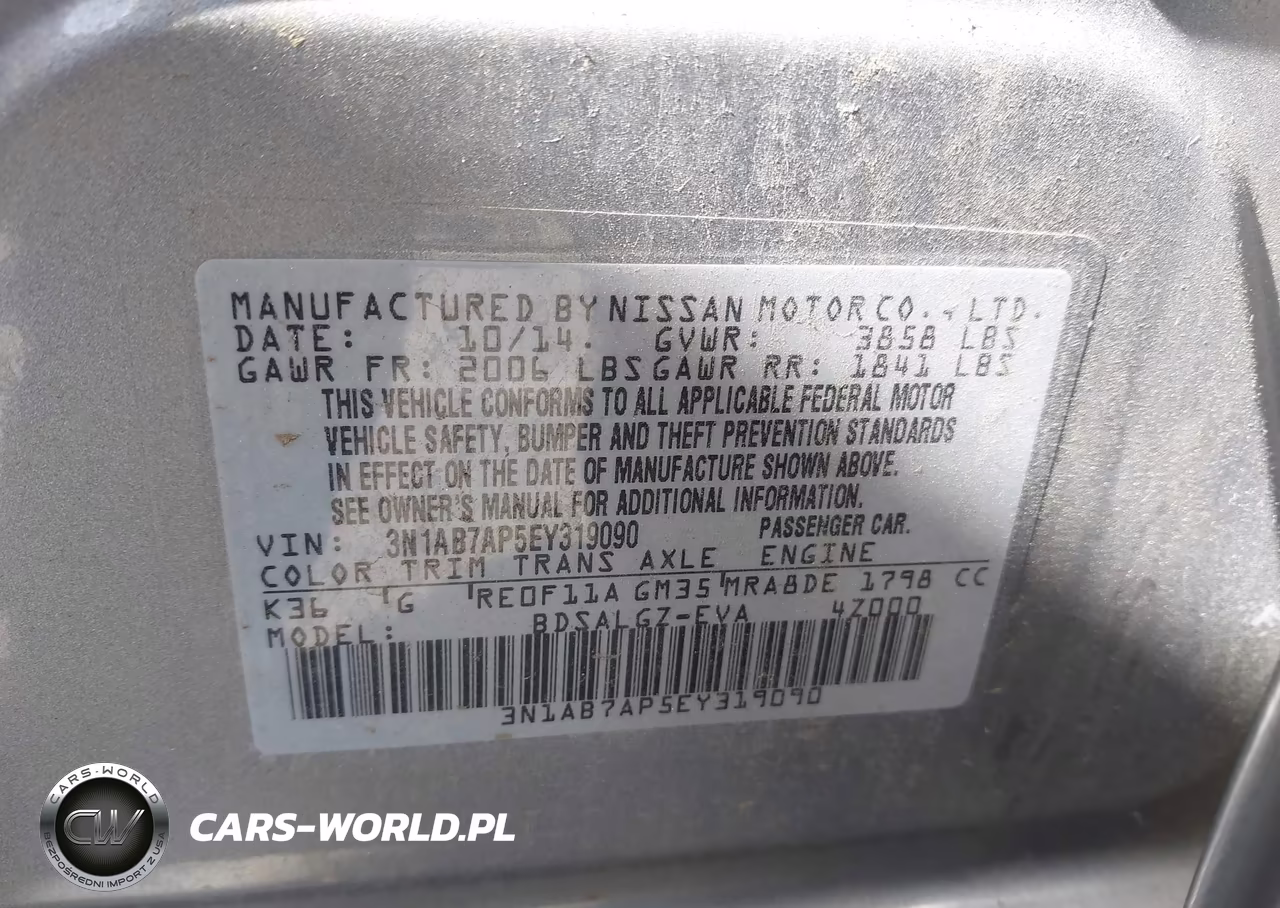 2014 NISSAN SENTRA SL VIN:3N1AB7AP5EY319090 - 9