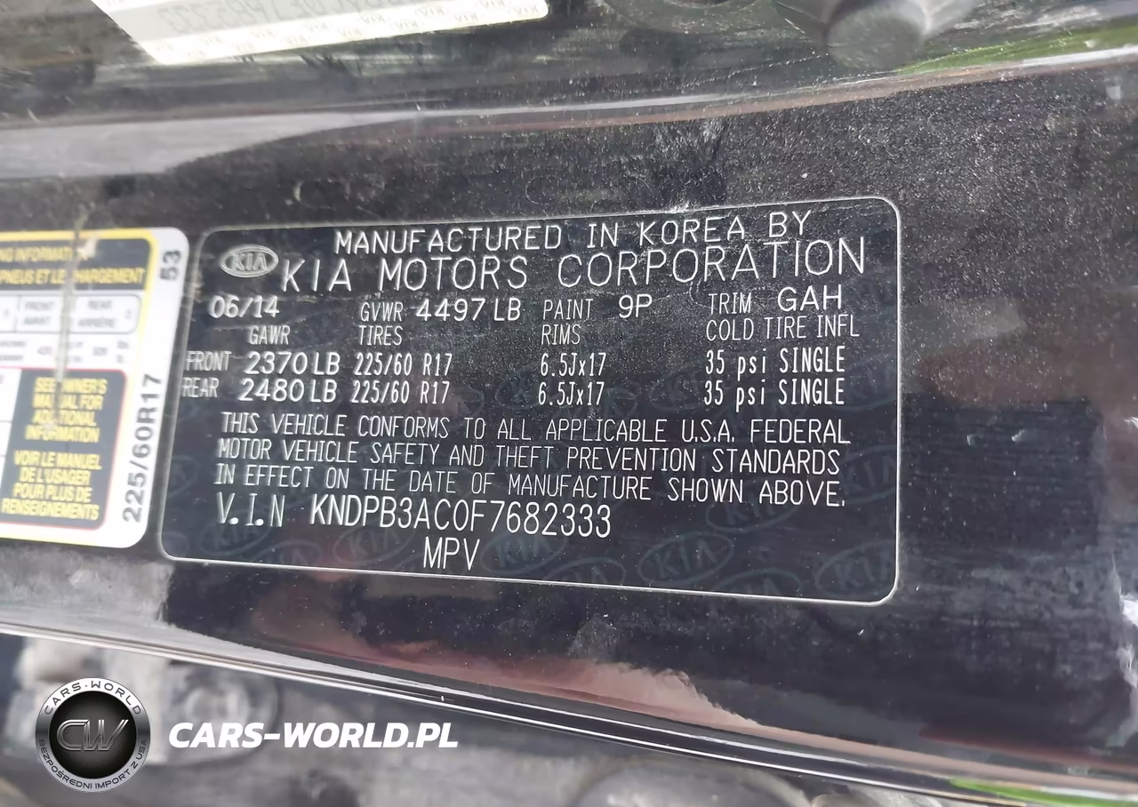 2015 Kia Sportage Lx VIN:KNDPB3AC0F7682333 - 9