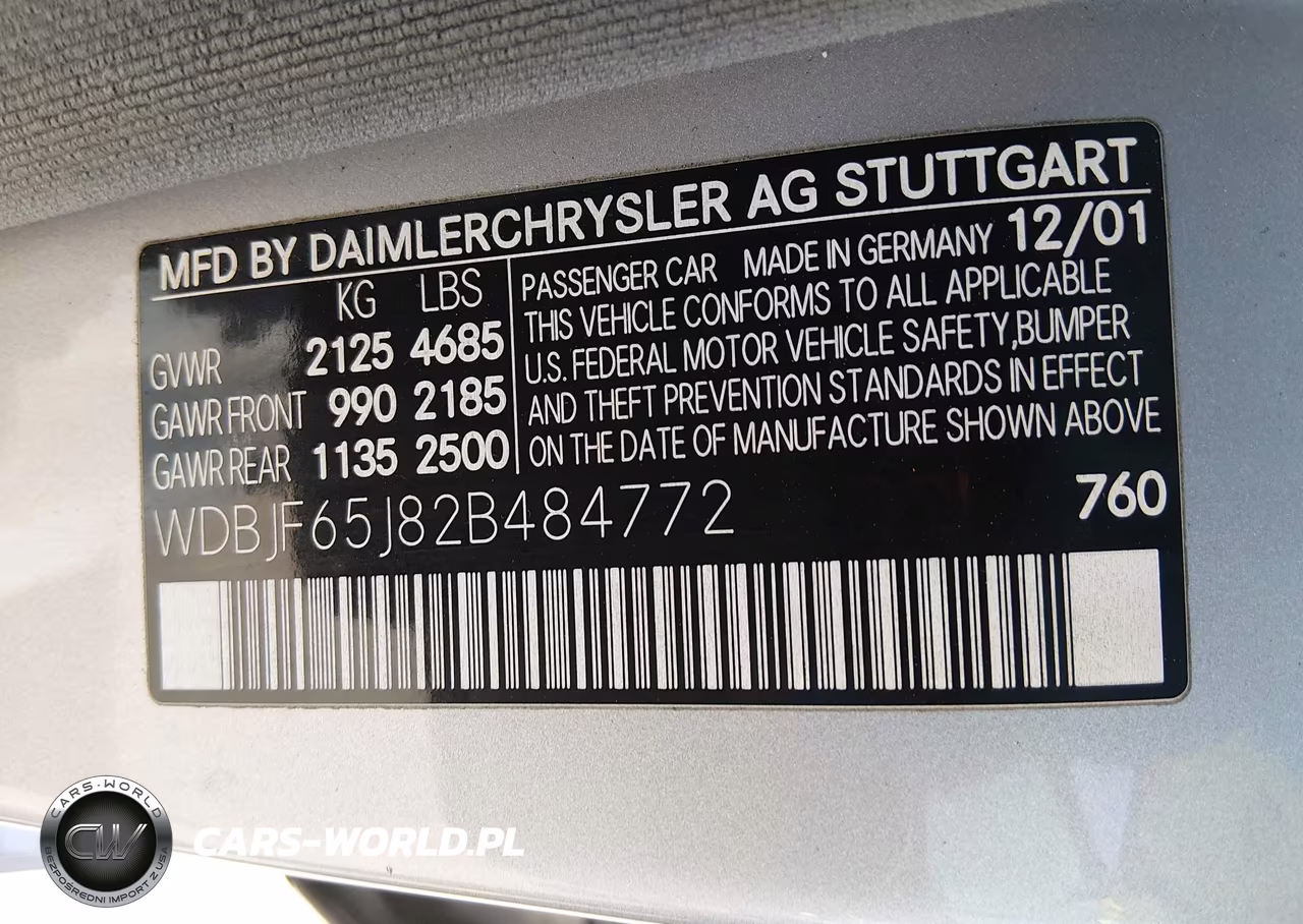 2002 Mercedes-Benz E 320 Special Edition VIN:WDBJF65J82B484772 - 9