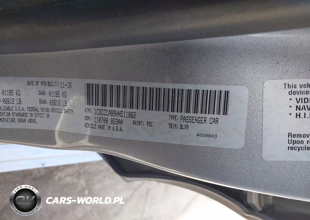 2017 Chrysler 200 Limited Platinum VIN:1C3CCCAB9HN511862 - 9
