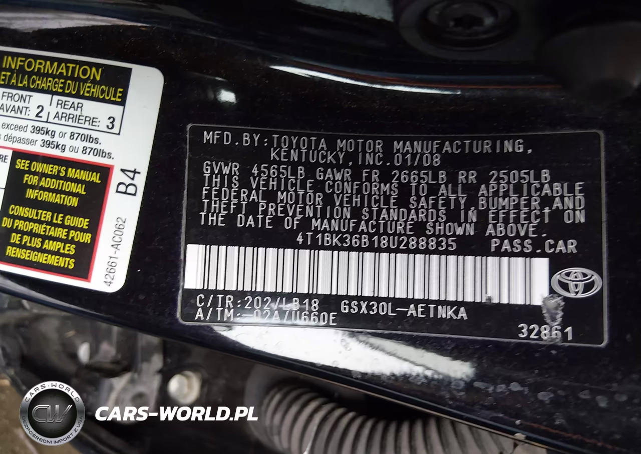 2008 Toyota Avalon Touring VIN:4T1BK36B18U288835 - 9