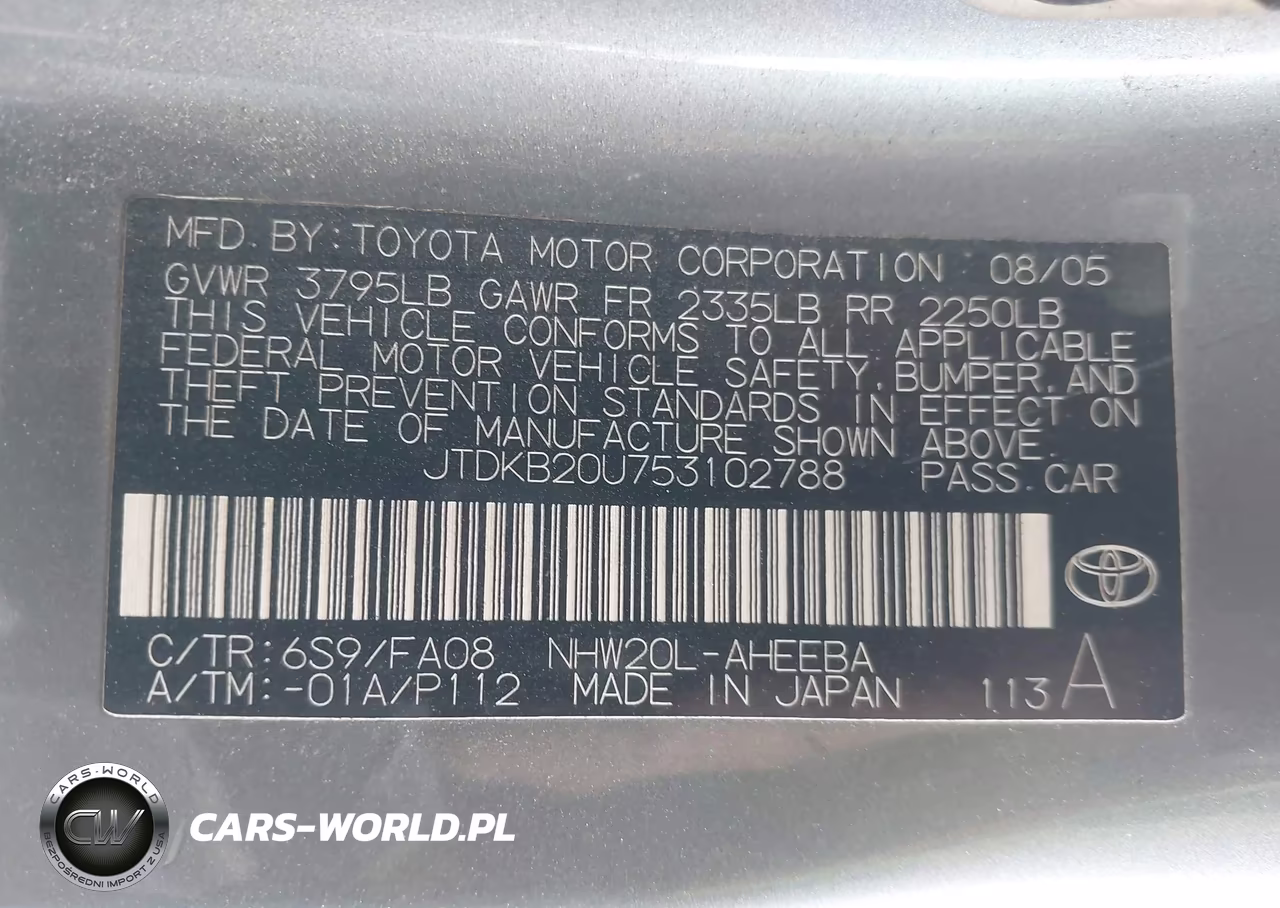 2005 Toyota Prius VIN:JTDKB20U753102788 - 9