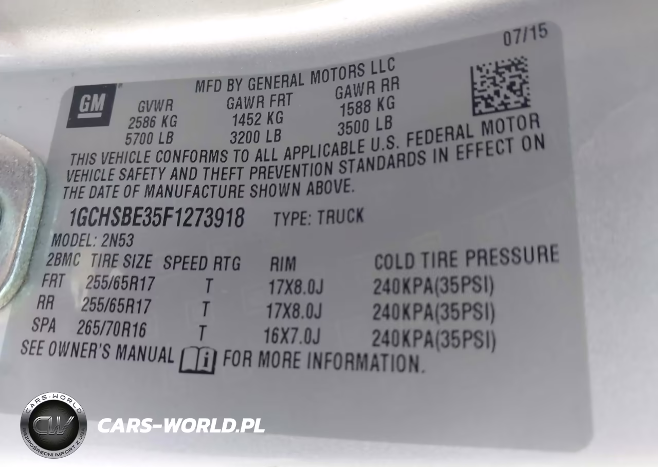 2015 Chevrolet Colorado Lt VIN:1GCHSBE35F1273918 - 9