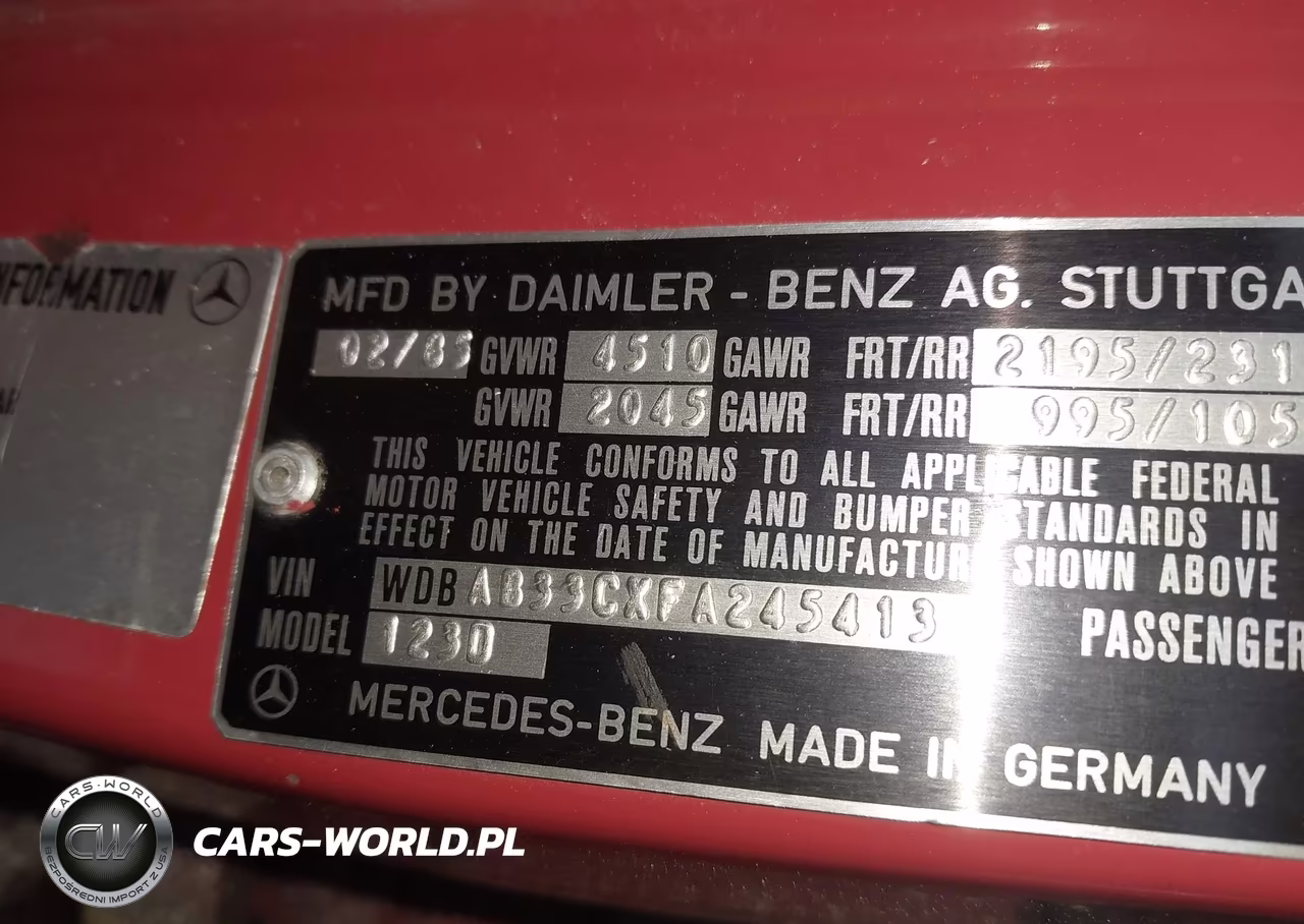 1985 Mercedes-Benz 300 Dt VIN:WDBAB33CXFA245413 - 9