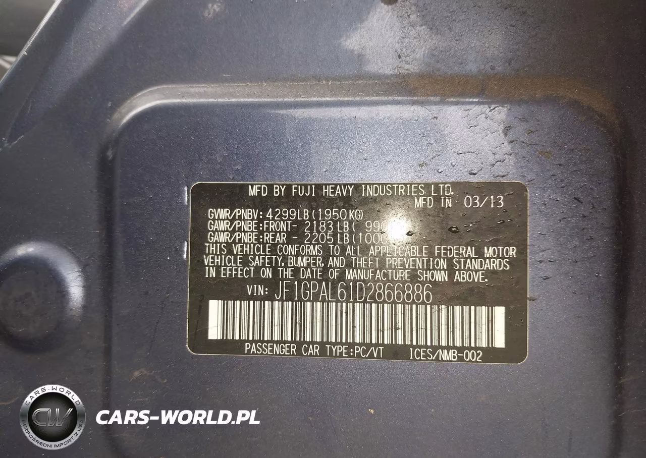 2013 Subaru Impreza 2.0I Sport Premium VIN:JF1GPAL61D2866886 - 9