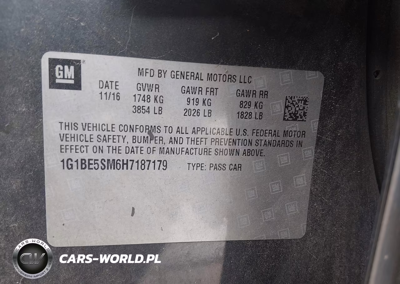 2017 Chevrolet Cruze Lt Auto VIN:1G1BE5SM6H7187179 - 9