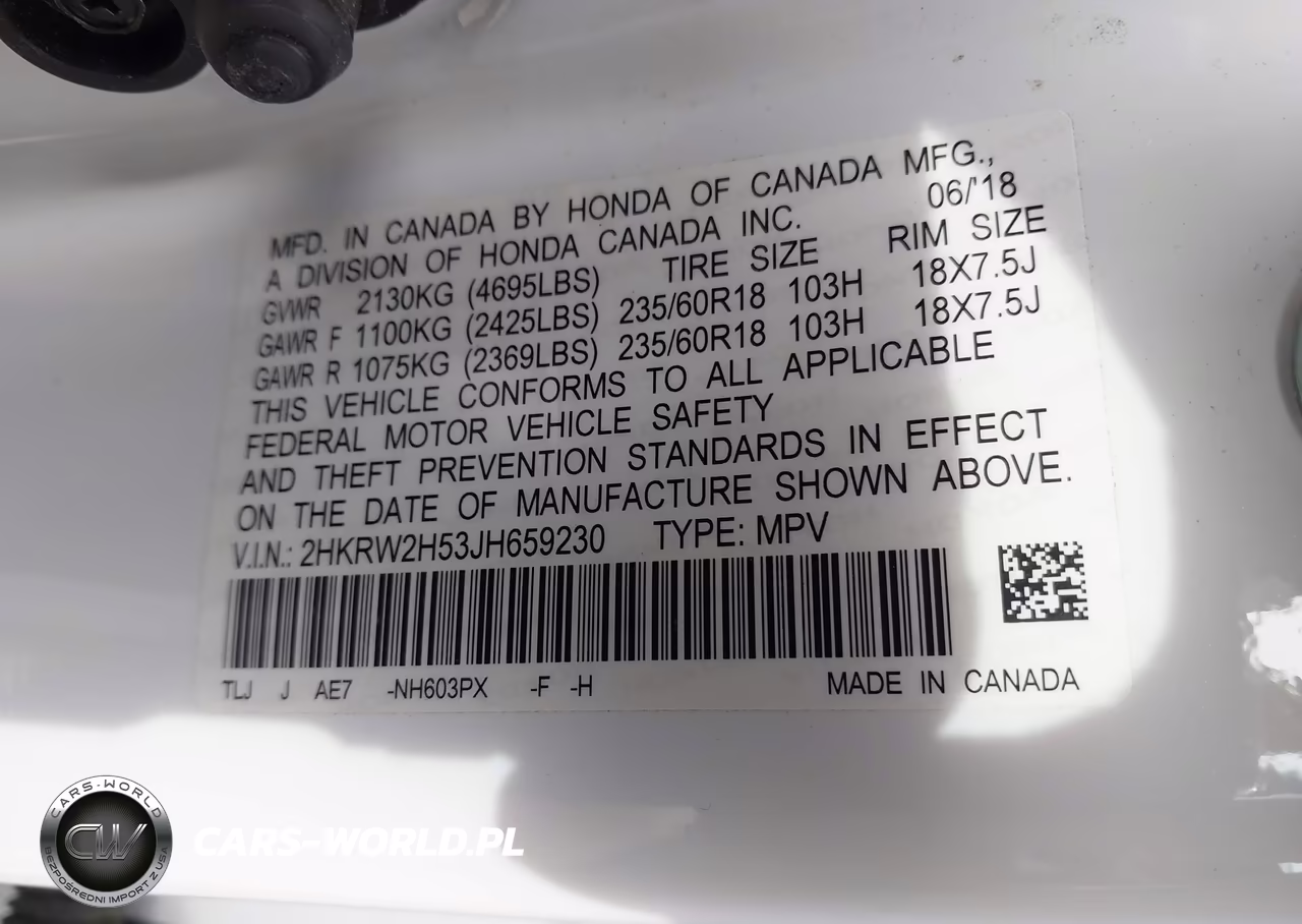 2018 Honda Cr-V Ex VIN:2HKRW2H53JH659230 - 9