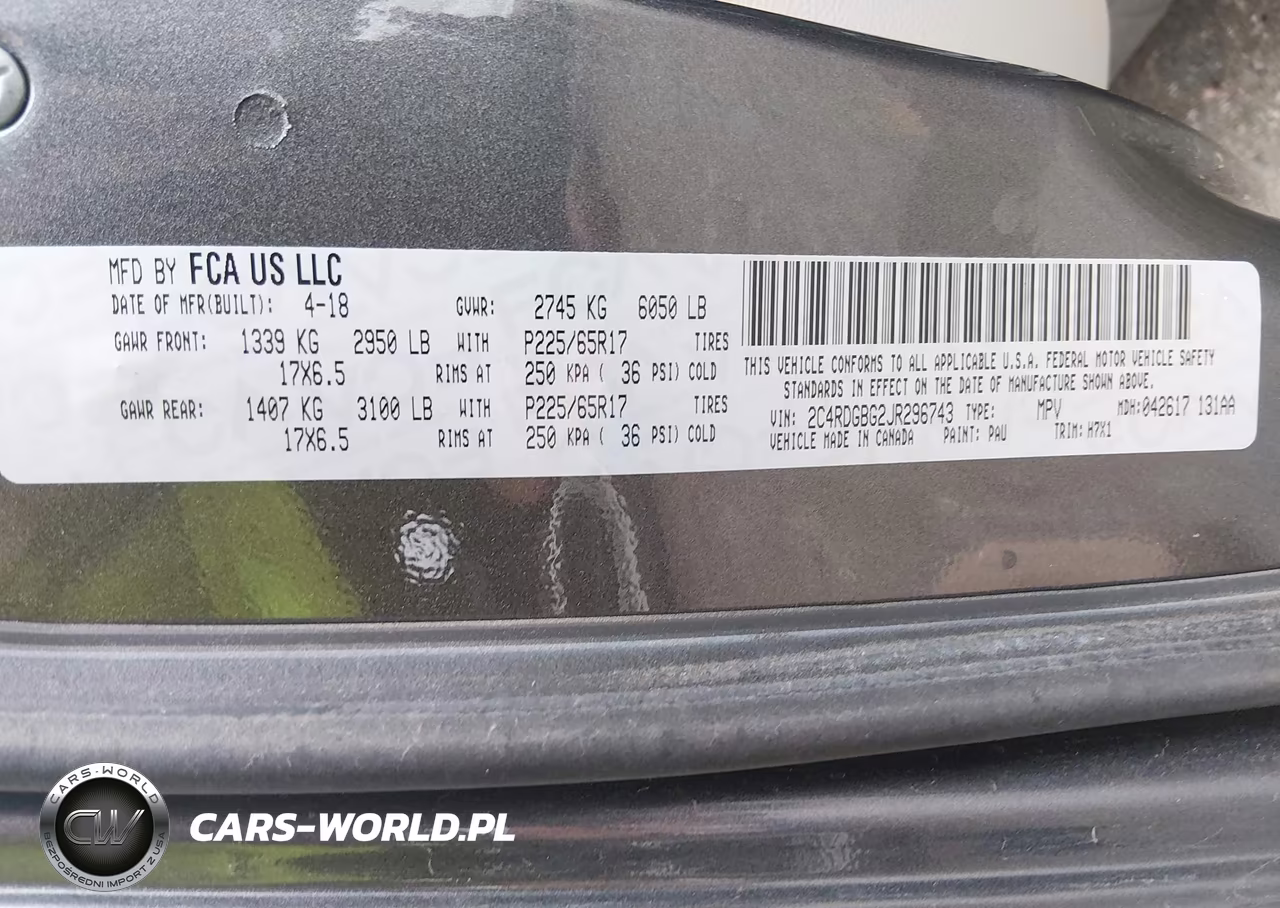 2018 Dodge Grand Caravan Se VIN:2C4RDGBG2JR296743 - 8