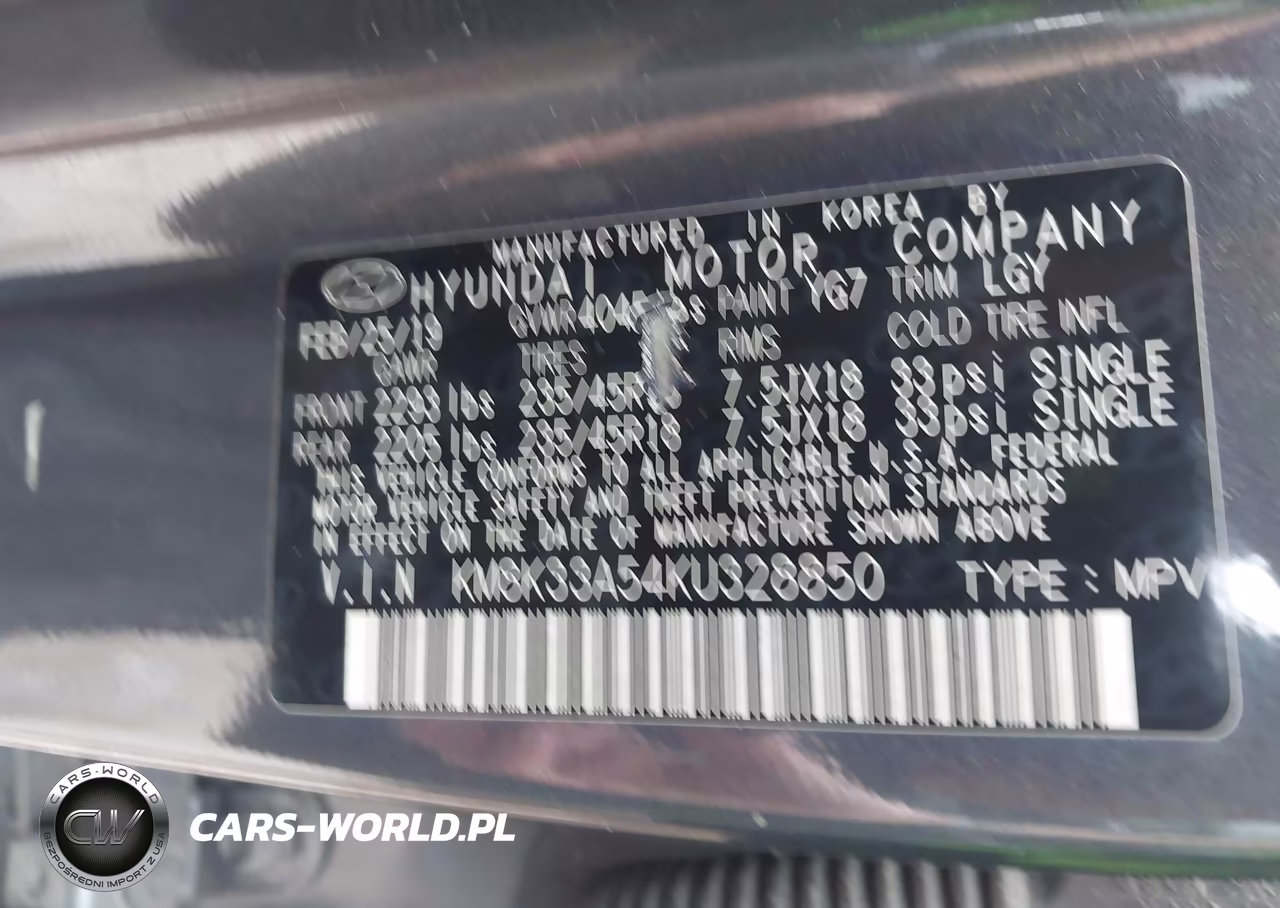 2019 Hyundai Kona Limited VIN:KM8K33A54KU328850 - 9
