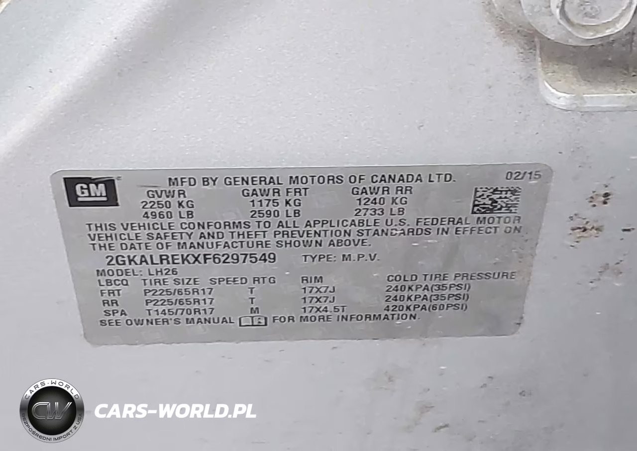 2015 GMC Terrain Sle-2 VIN:2GKALREKXF6297549 - 9