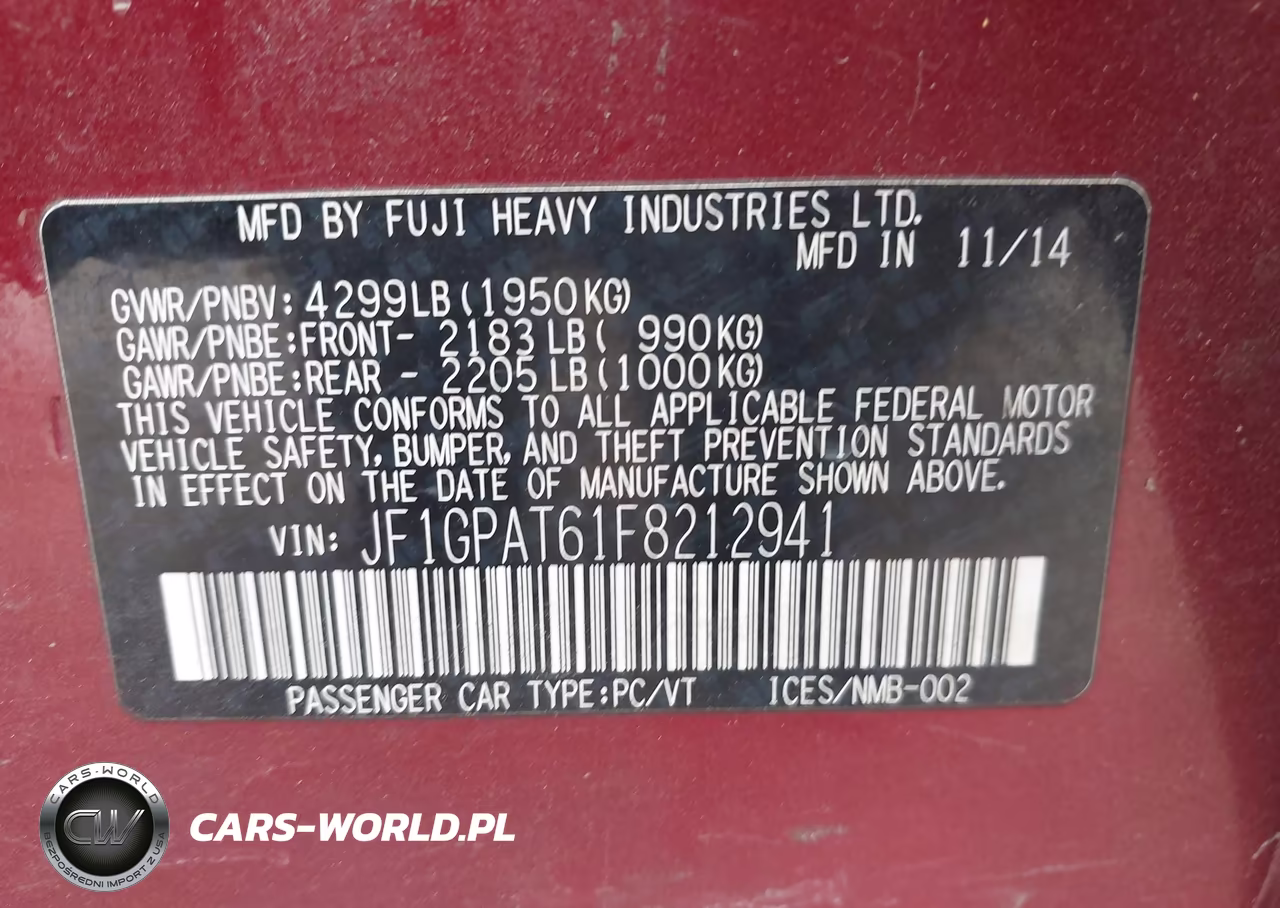 2015 Subaru Impreza 2.0I Sport Premium VIN:JF1GPAT61F8212941 - 9