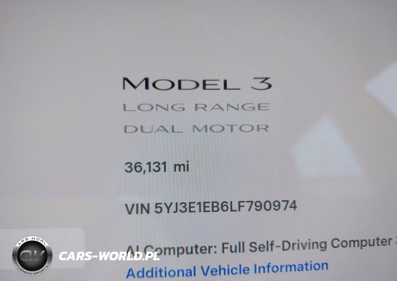 2020 Tesla Model 3 Long Range Dual Motor All-Wheel Drive VIN:5YJ3E1EB6LF790974 - 15