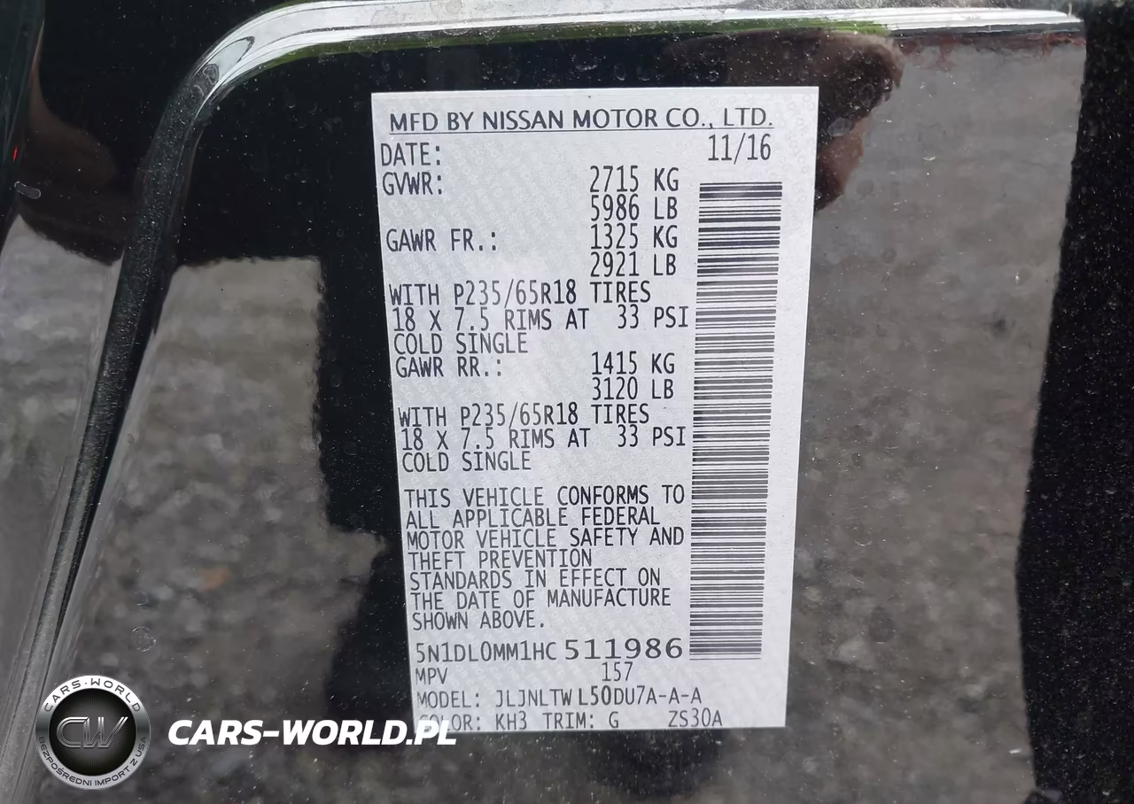 2017 Infiniti Qx60 VIN:5N1DL0MM1HC511986 - 9