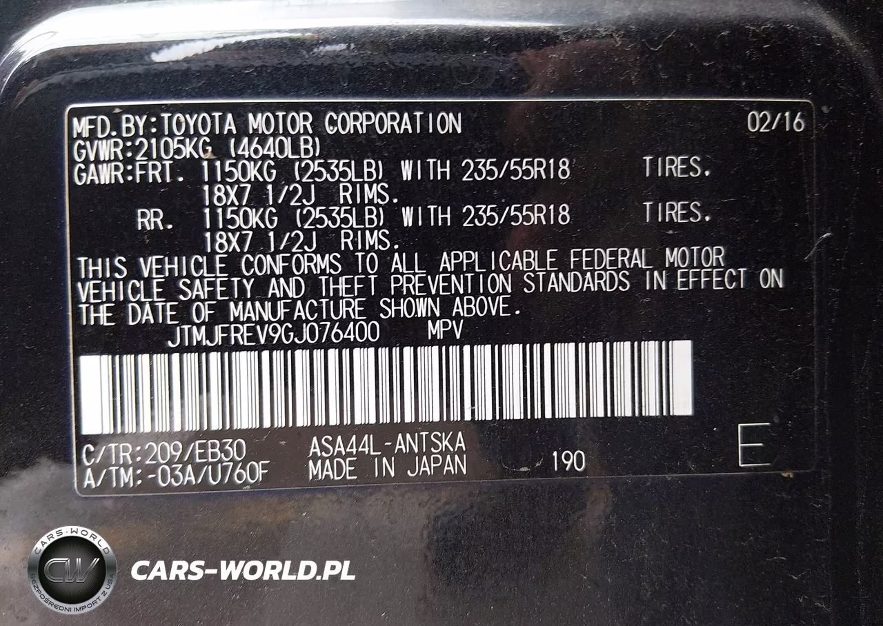 2016 Toyota Rav4 Se VIN:JTMJFREV9GJ076400 - 9