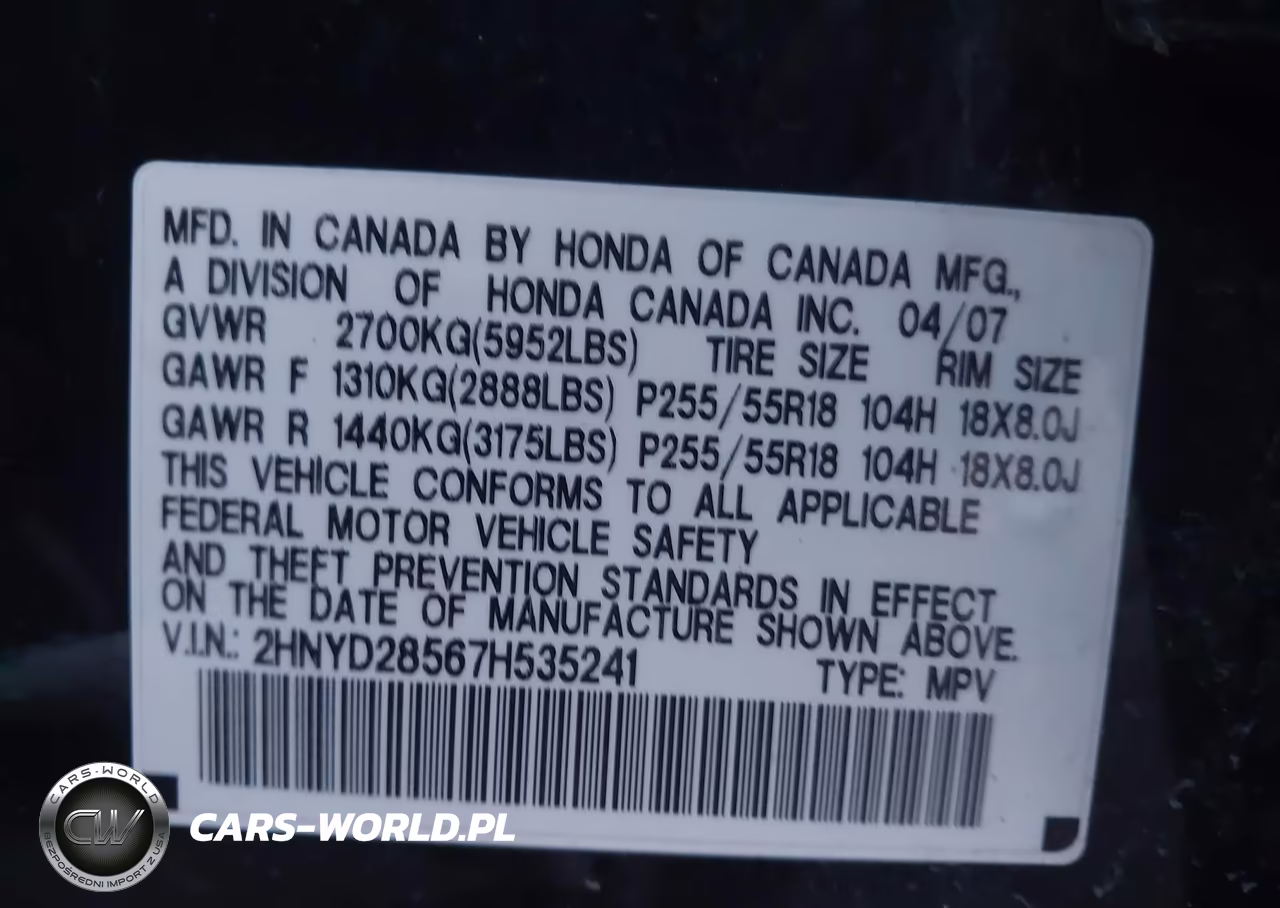 2007 Acura Mdx Sport Package VIN:2HNYD28567H535241 - 9