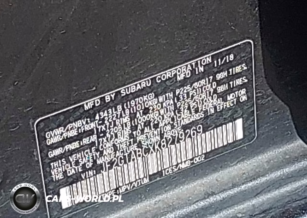 2019 Subaru Crosstrek 2.0I VIN:JF2GTABCXK8279269 - 9
