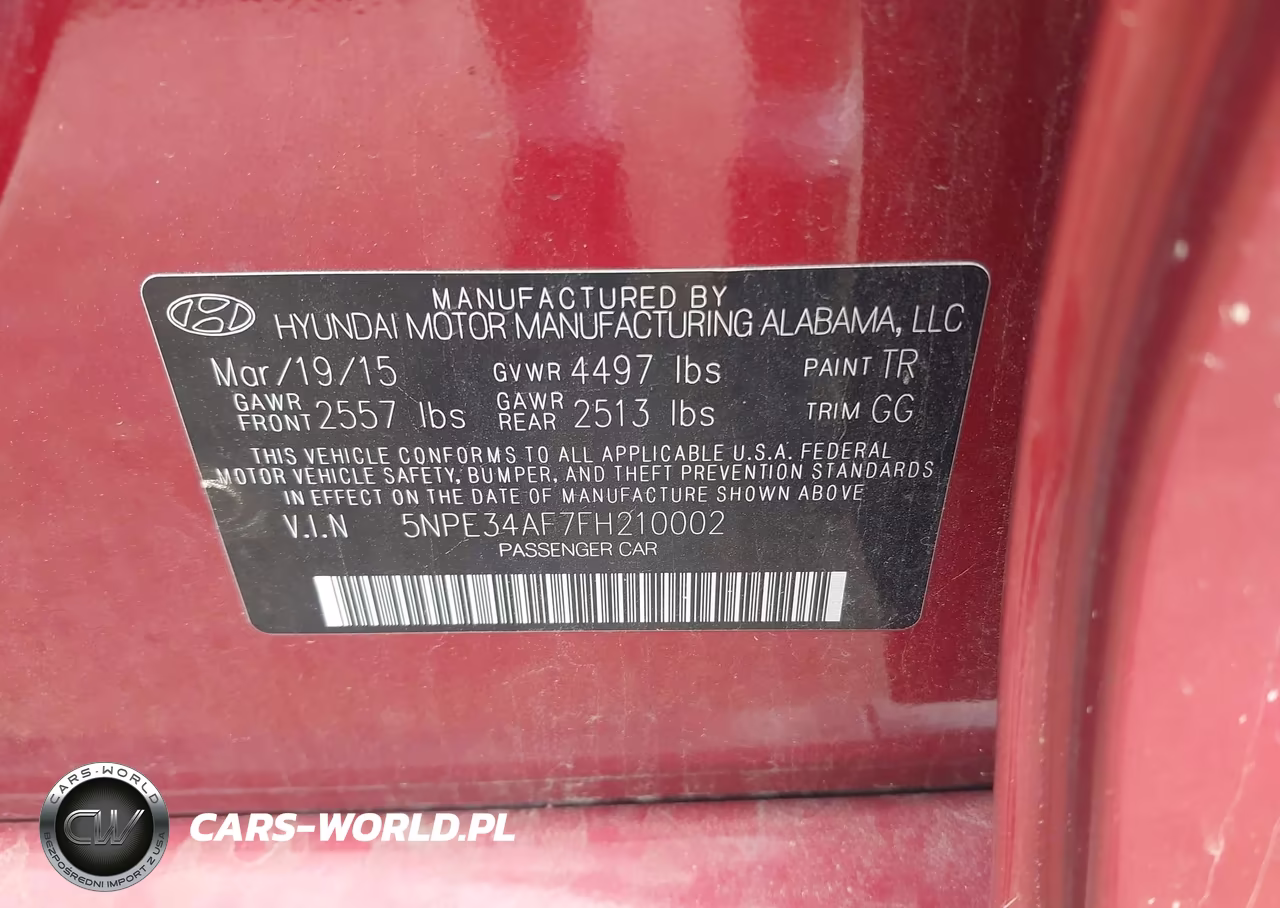 2015 Hyundai Sonata Sport VIN:5NPE34AF7FH210002 - 9