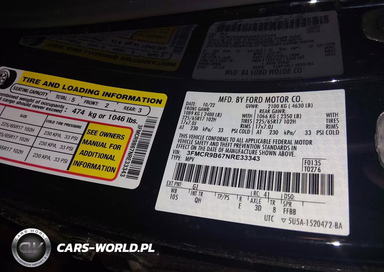 2022 Ford Bronco Sport Big Bend VIN:3FMCR9B67NRE33343 - 9