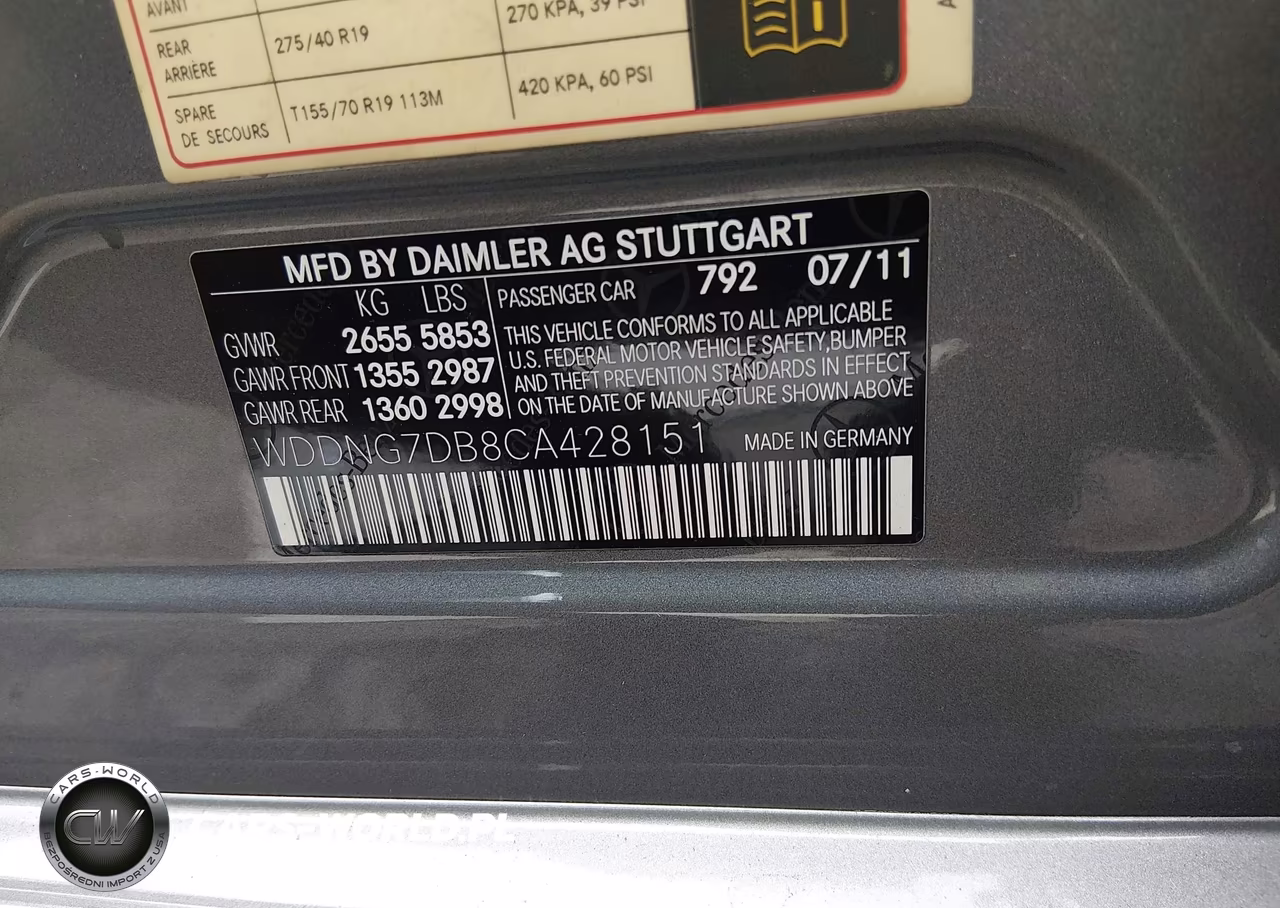 2012 Mercedes-Benz S 550 VIN:WDDNG7DB8CA428151 - 9
