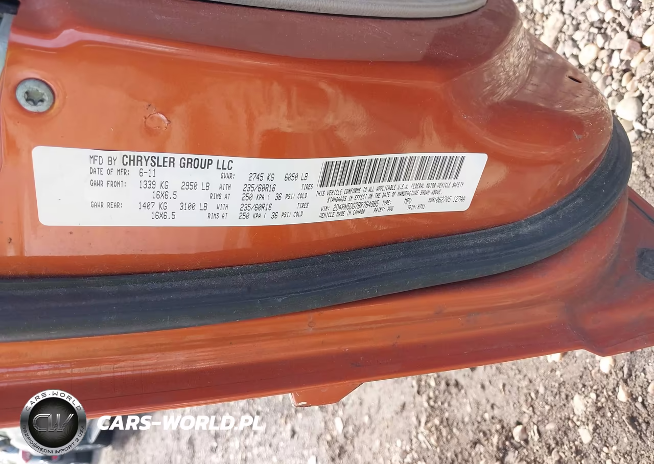 2011 Dodge Grand Caravan Crew VIN:2D4RN5DG7BR764985 - 9