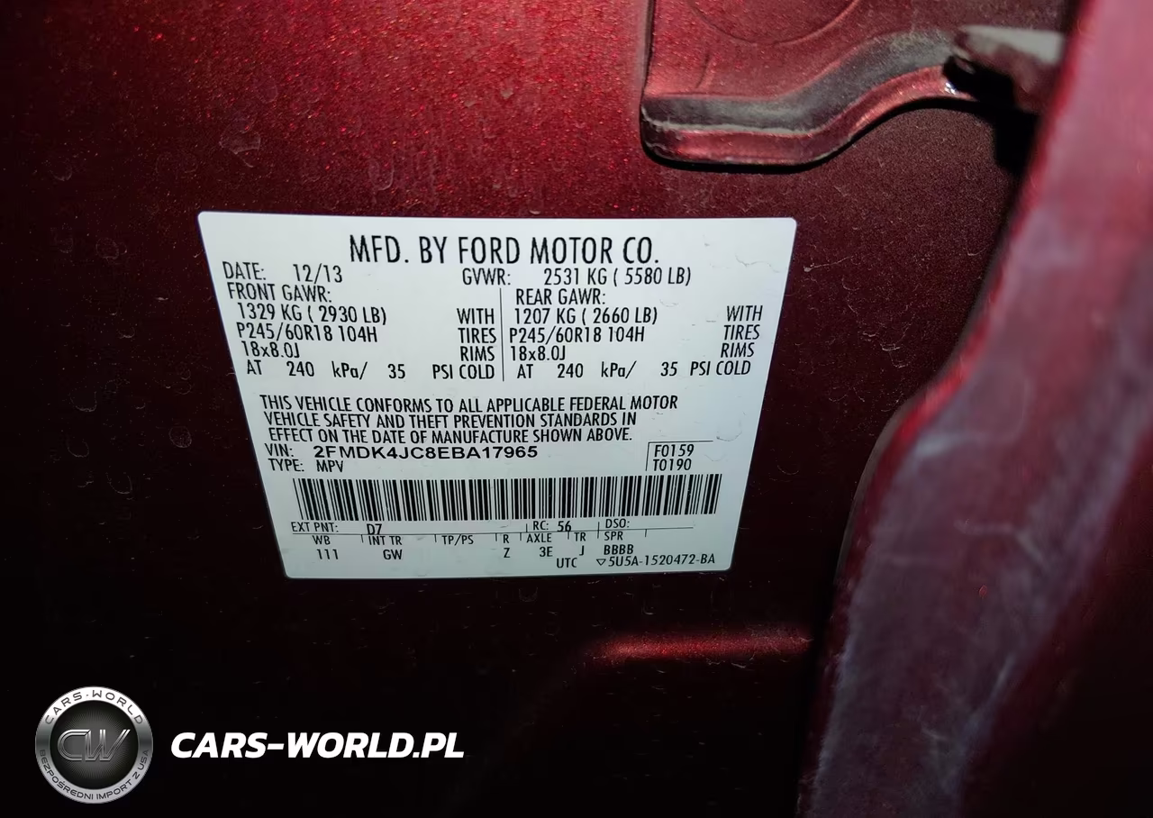 2014 Ford Edge Sel VIN:2FMDK4JC8EBA17965 - 9