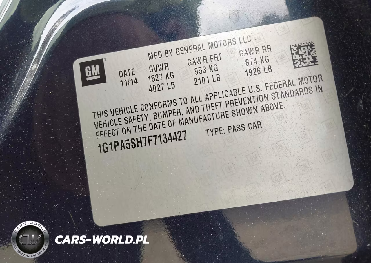 2015 Chevrolet Cruze Ls Auto VIN:1G1PA5SH7F7134427 - 9