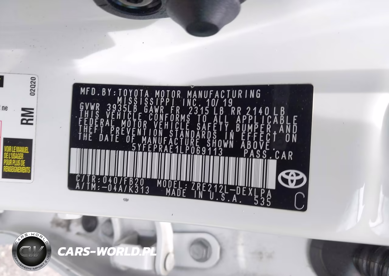 2020 Toyota Corolla Le VIN:5YFEPRAE1LP069113 - 9