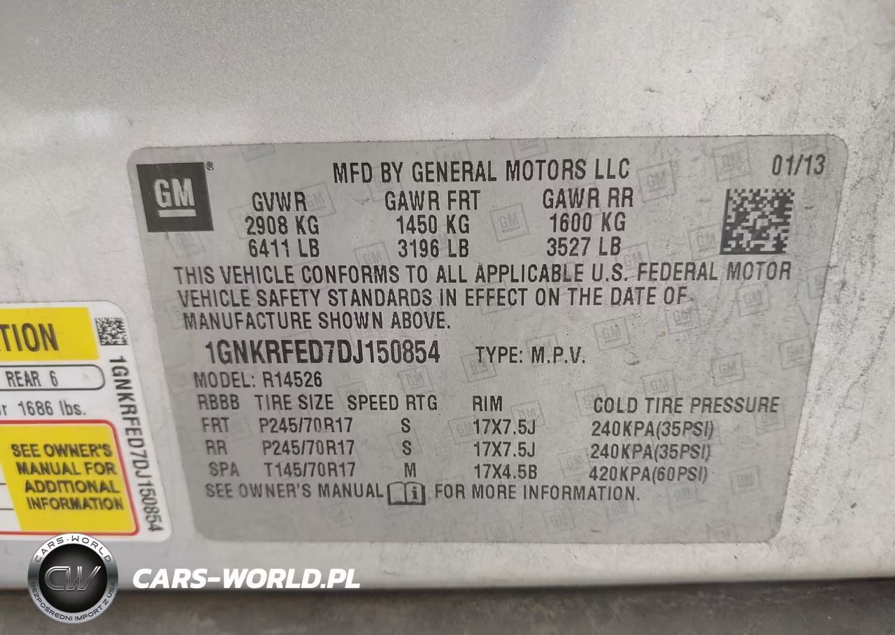 2013 Chevrolet Traverse Ls VIN:1GNKRFED7DJ150854 - 9