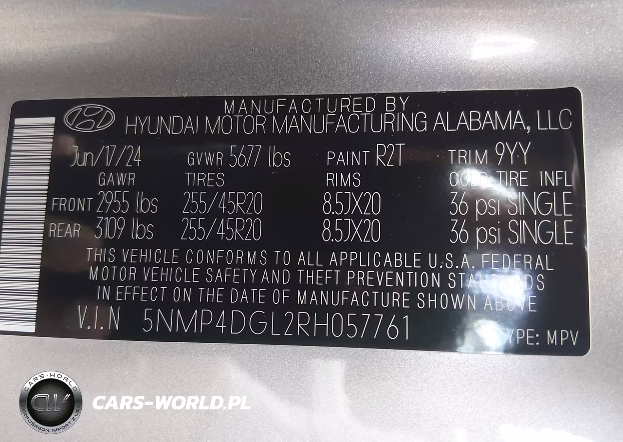 2024 Hyundai Santa Fe Limited VIN:5NMP4DGL2RH057761 - 9