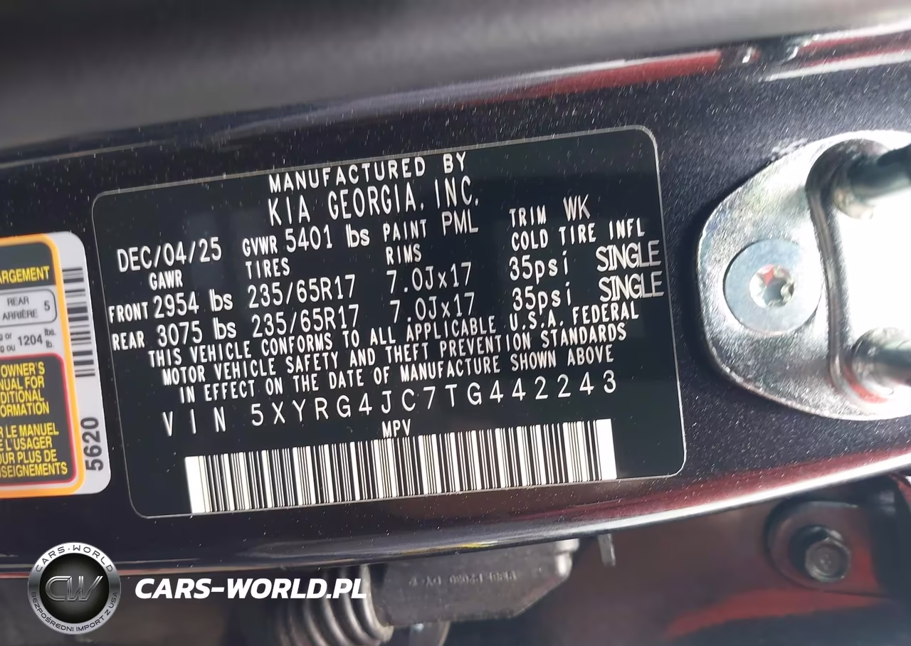 2026 Kia Sorento Lx VIN:5XYRG4JC7TG442243 - 9