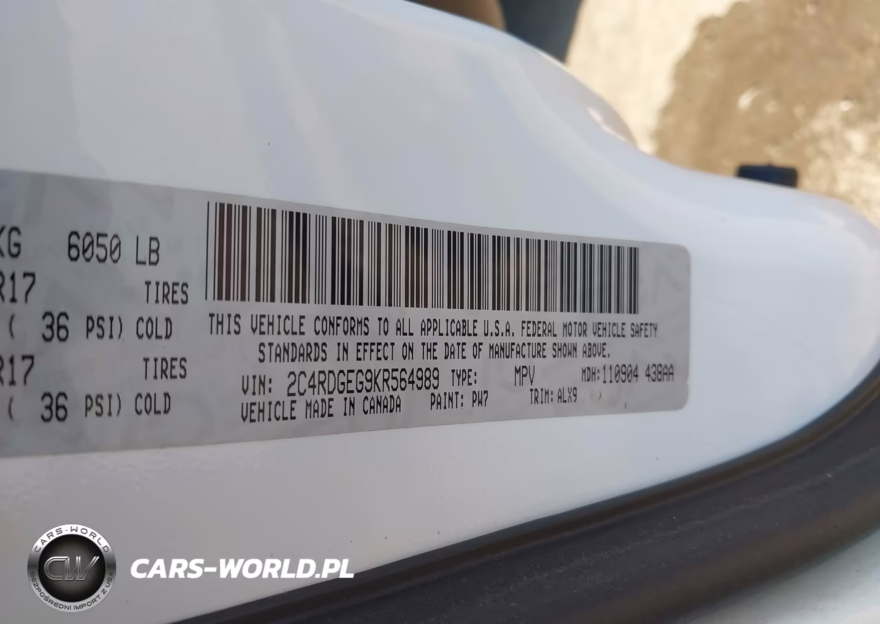 2019 Dodge Grand Caravan Gt VIN:2C4RDGEG9KR564989 - 9