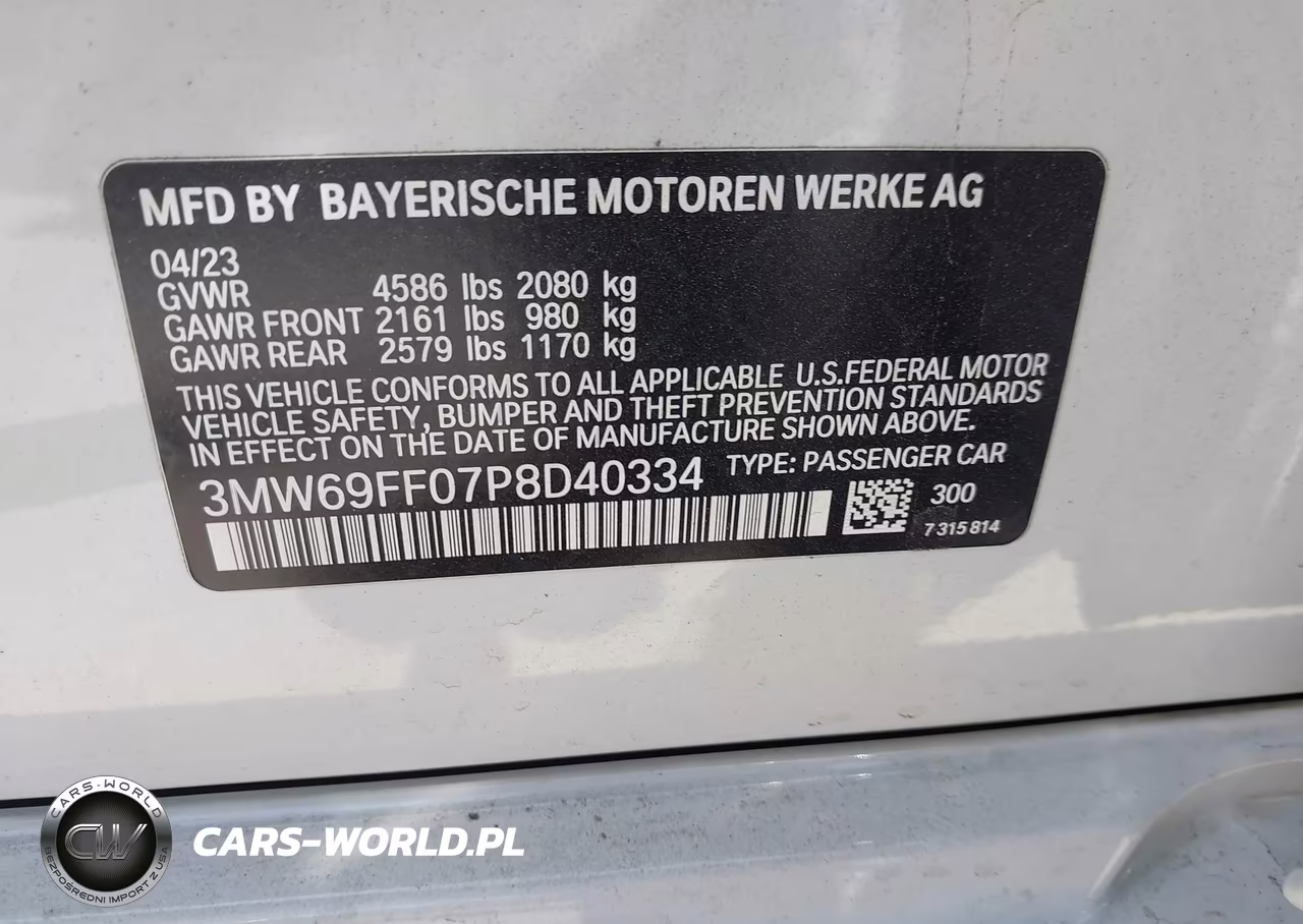2023 BMW 330I VIN:3MW69FF07P8D40334 - 9