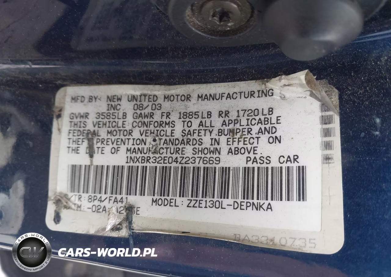 2004 Toyota Corolla Le VIN:1NXBR32E04Z237669 - 9