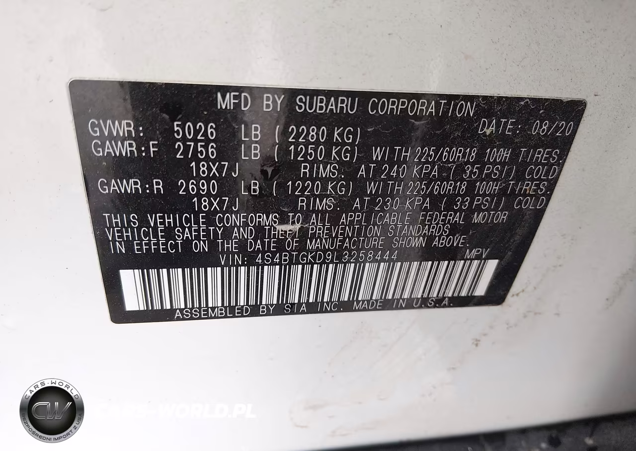 2020 Subaru Outback Onyx Edition Xt VIN:4S4BTGKD9L3258444 - 9
