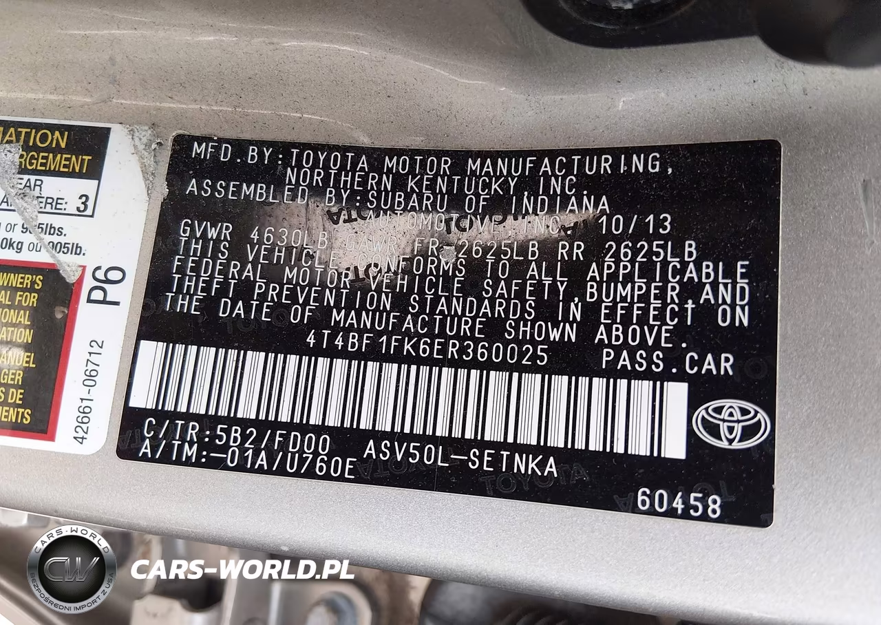 2014 Toyota Camry Le VIN:4T4BF1FK6ER360025 - 9