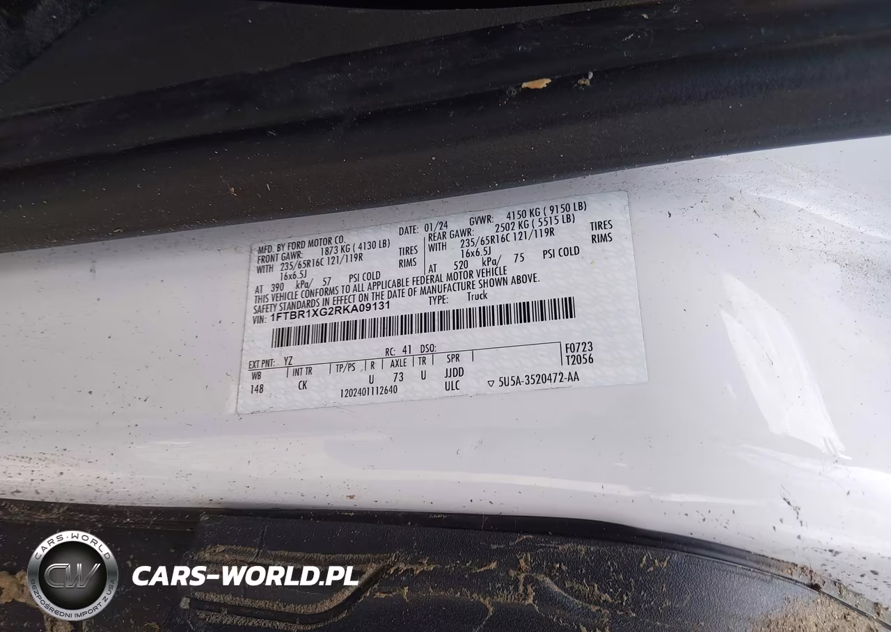 2024 Ford Transit-250 VIN:1FTBR1XG2RKA09131 - 9