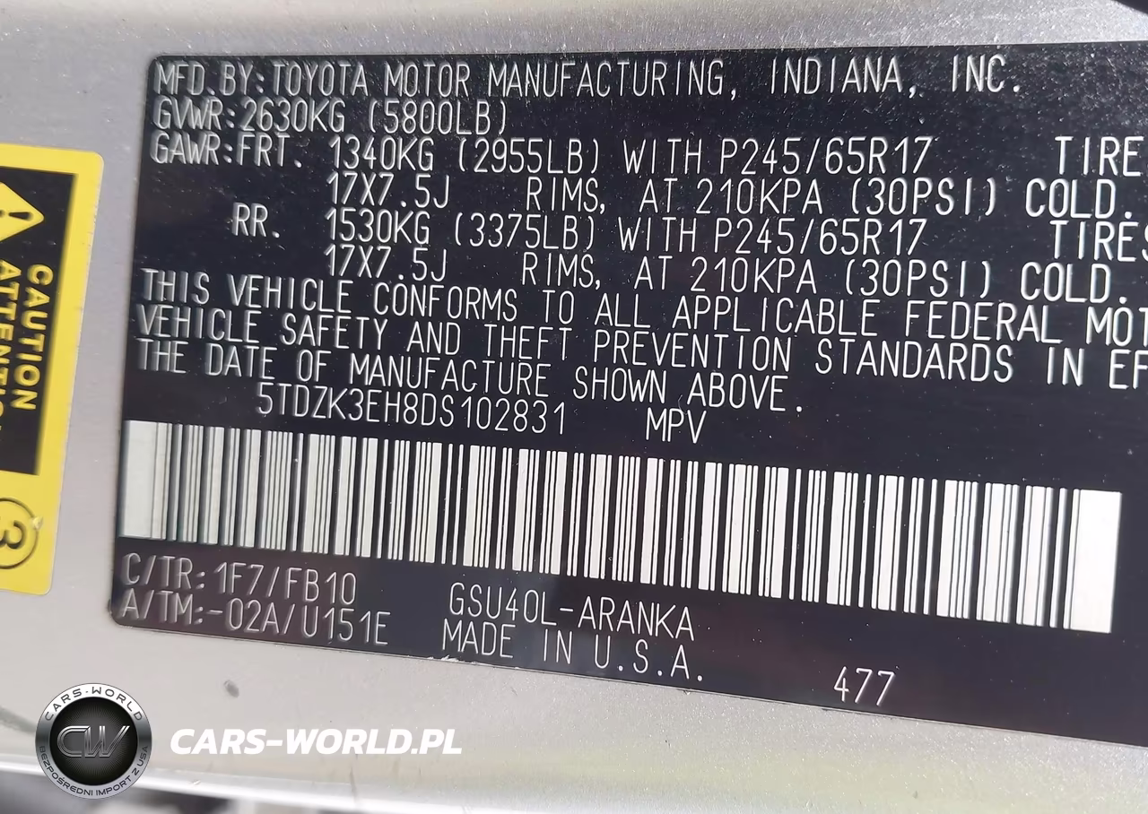2013 Toyota Highlander Base V6 VIN:5TDZK3EH8DS102831 - 9