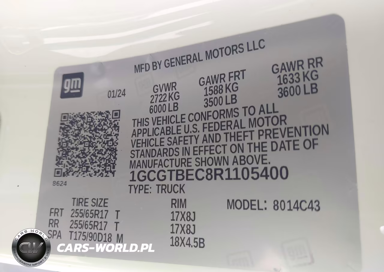 2024 Chevrolet Colorado 4Wd Wt VIN:1GCGTBEC8R1105400 - 9