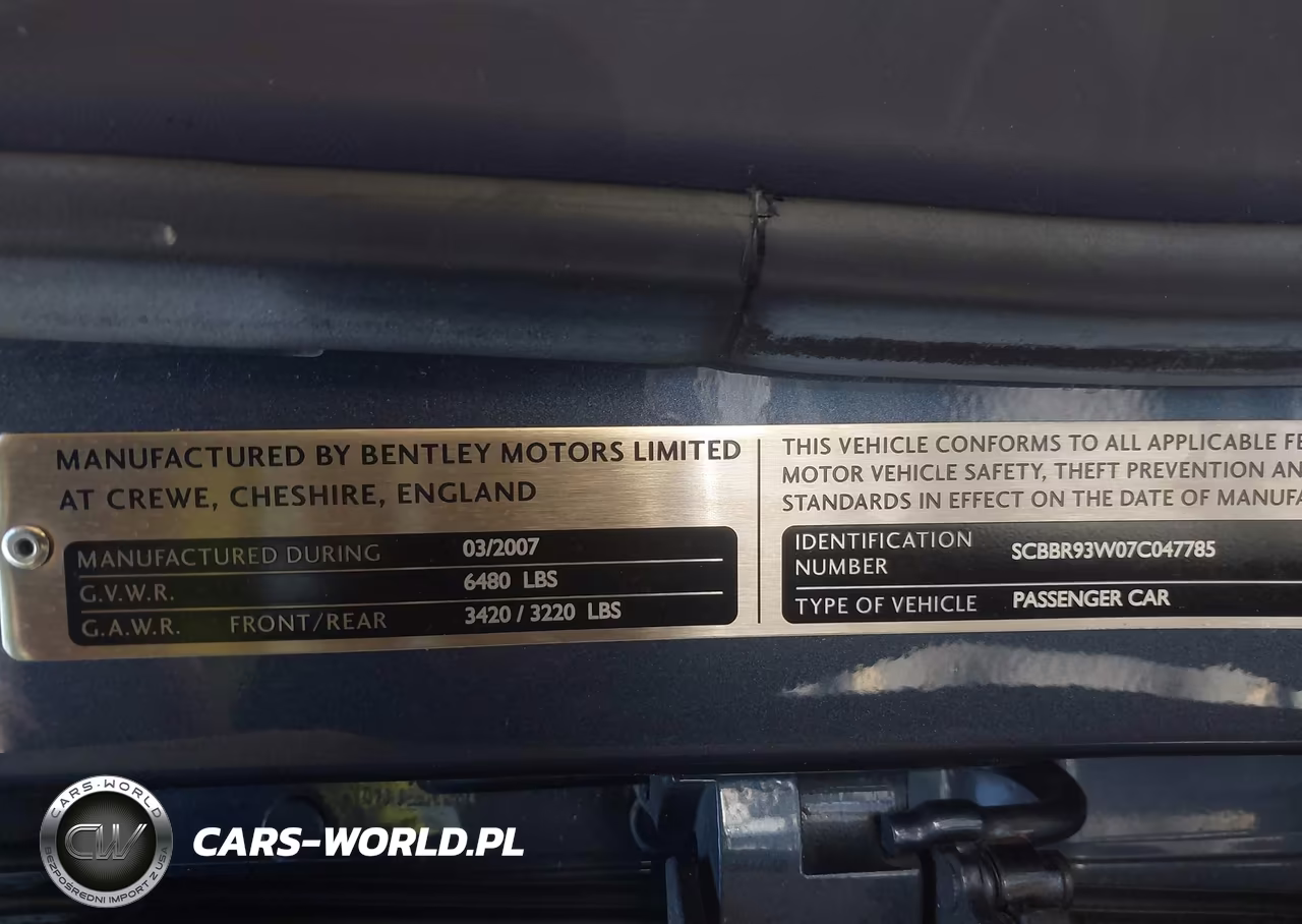 2007 Bentley Continental Flying Spur VIN:SCBBR93W07C047785 - 9