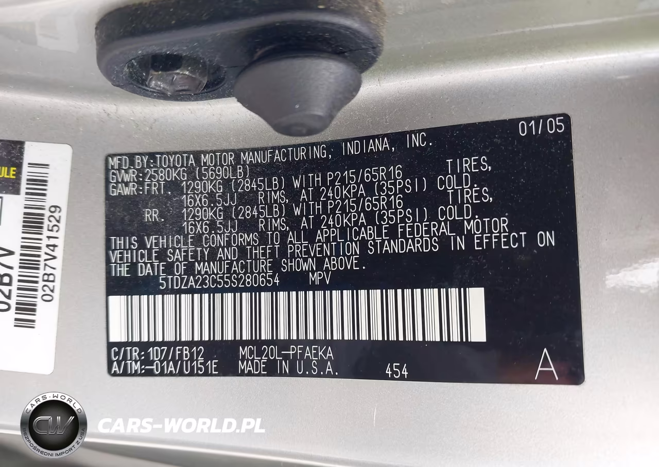 2005 Toyota Sienna Le VIN:5TDZA23C55S280654 - 9