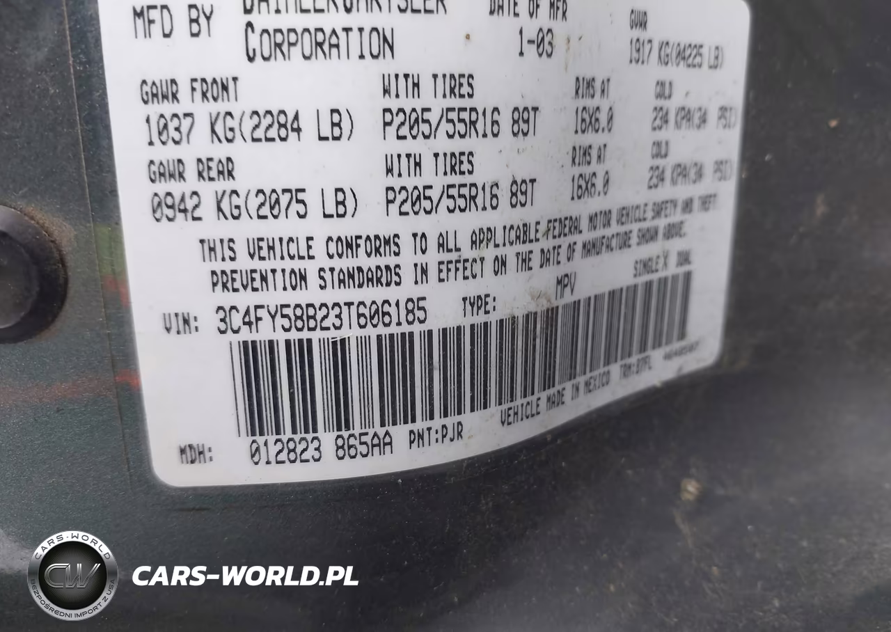 2003 Chrysler Pt Cruiser Touring VIN:3C4FY58B23T606185 - 9