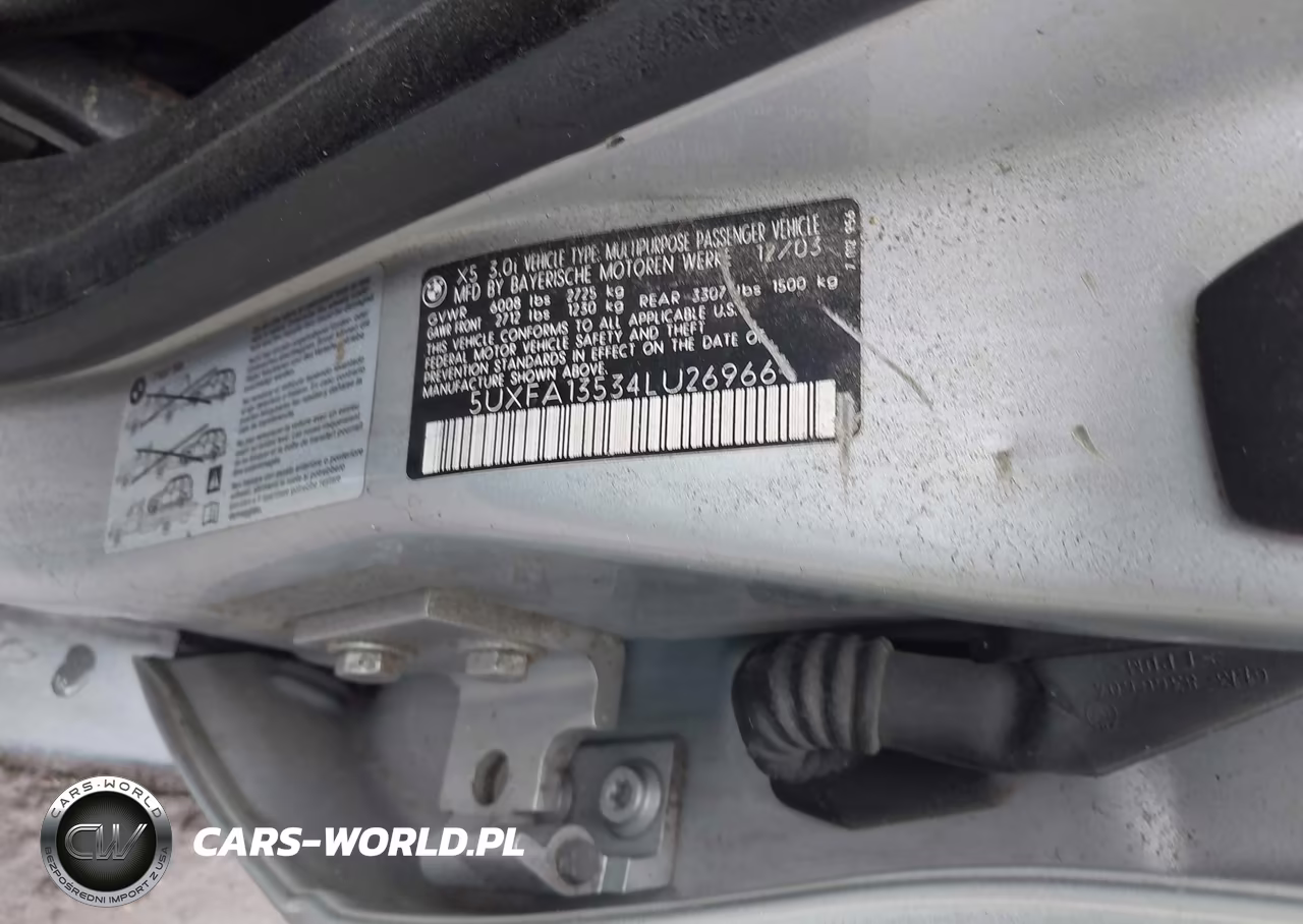 2004 BMW X5 3.0I VIN:5UXFA13534LU26966 - 9