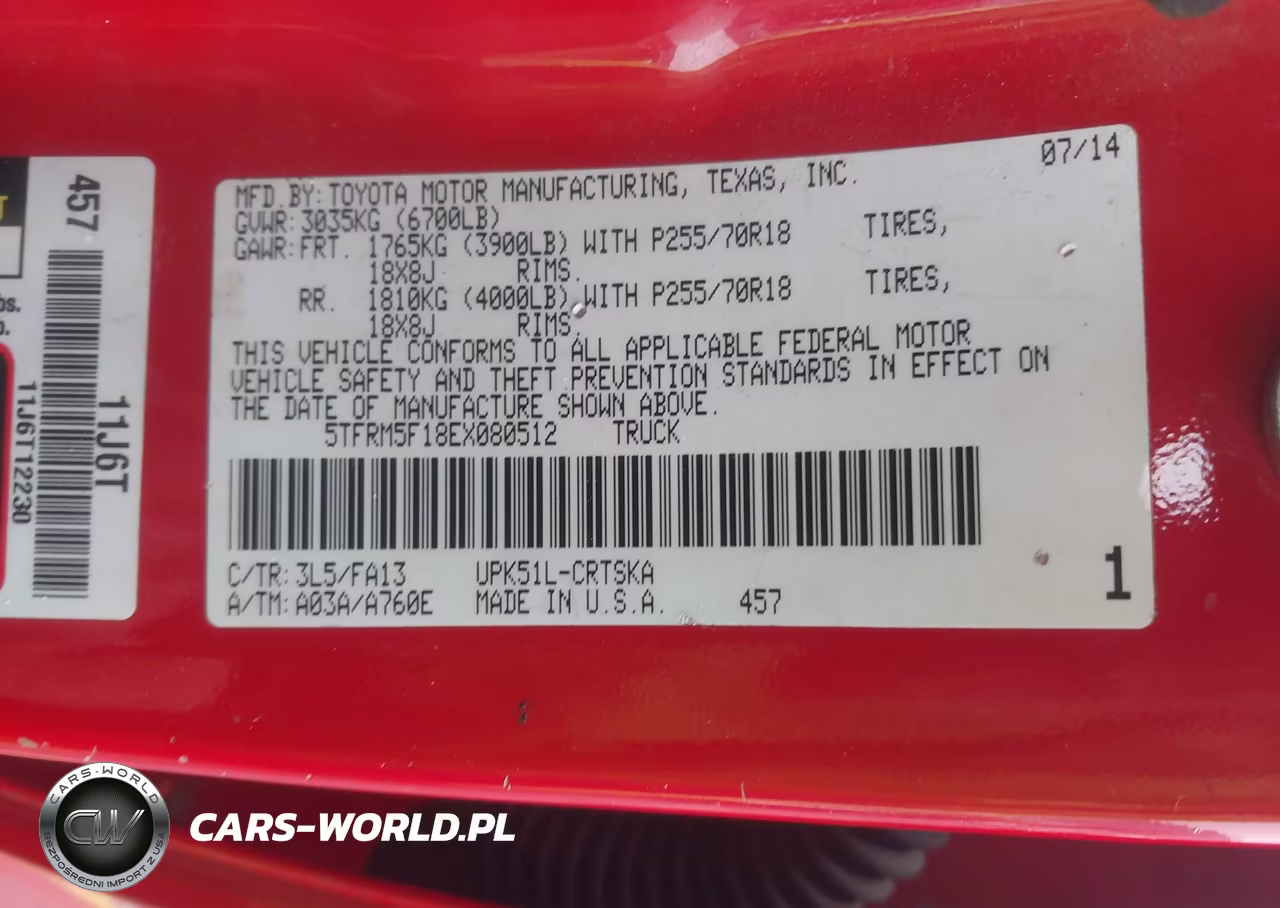 2014 Toyota Tundra Sr 4.6L V8 VIN:5TFRM5F18EX080512 - 9