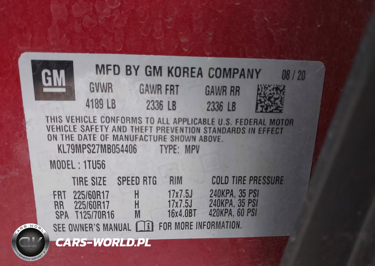 2021 Chevrolet Trailblazer Fwd Lt VIN:KL79MPS27MB054406 - 9