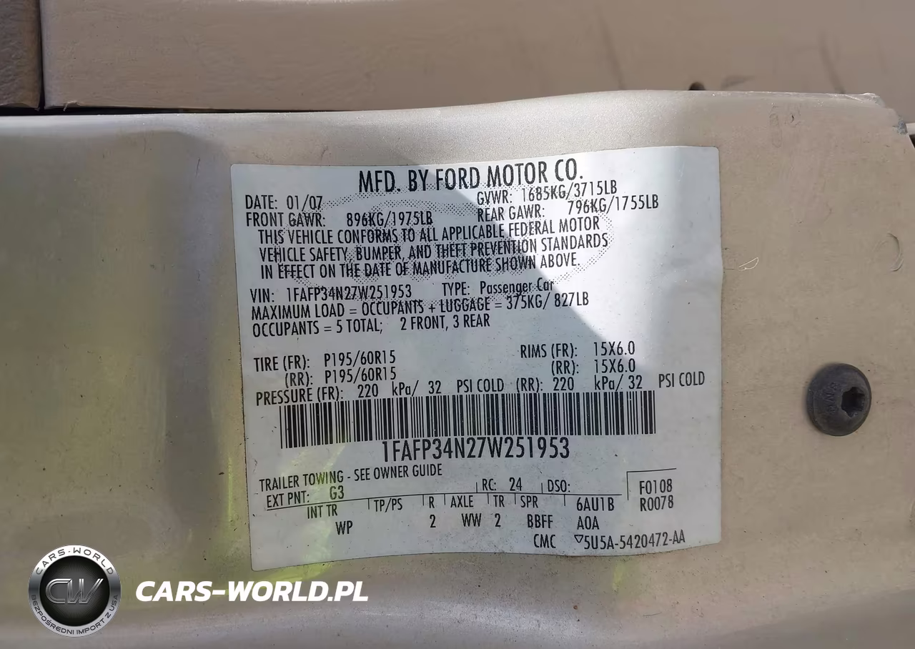 2007 Ford Focus S-Se-Ses VIN:1FAFP34N27W251953 - 9