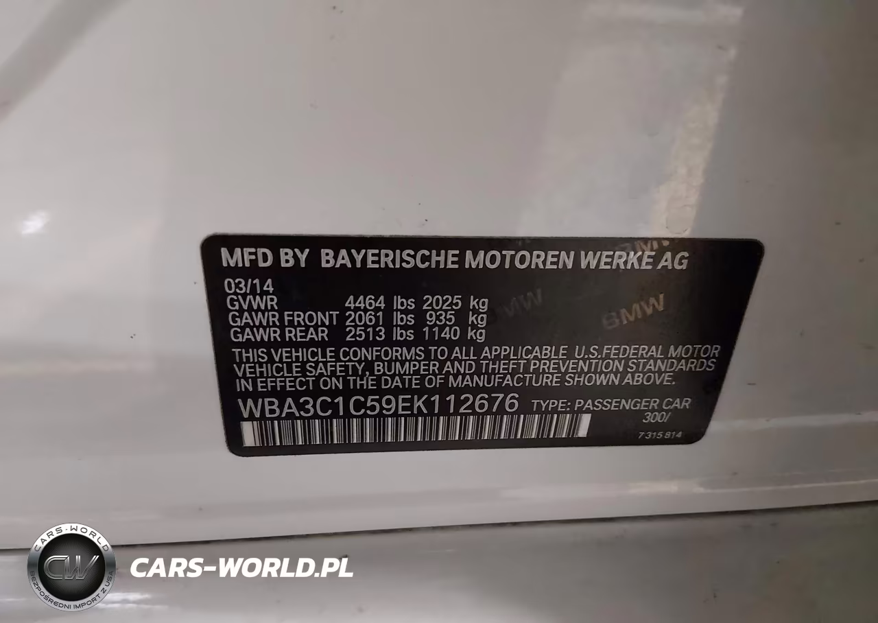 2014 BMW 328I VIN:WBA3C1C59EK112676 - 9