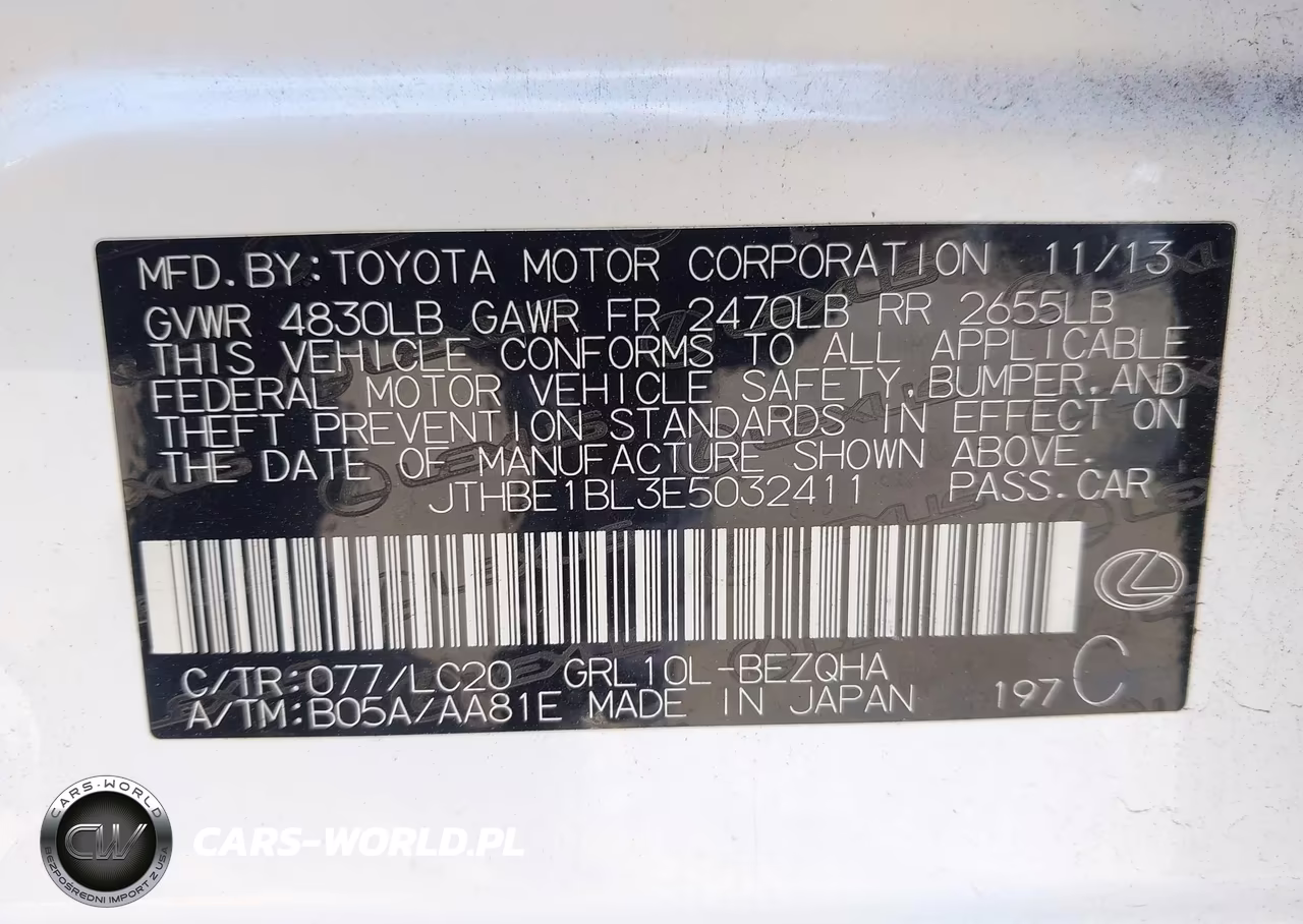 2014 Lexus Gs 350 VIN:JTHBE1BL3E5032411 - 9